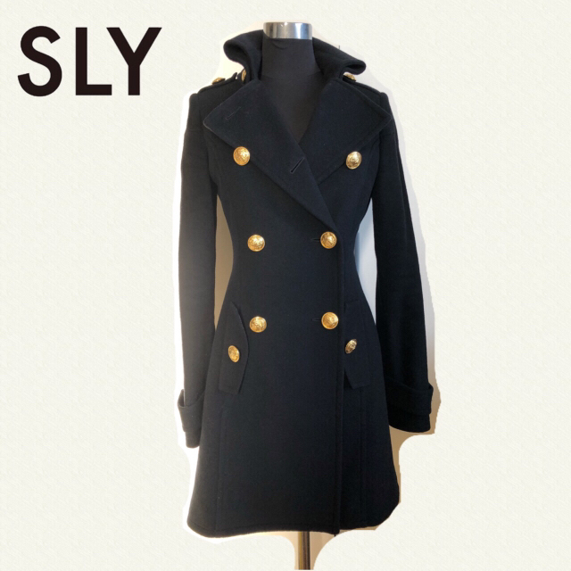SLY(スライ)のアキ様専用 ウールPコート ／SLY スライ 安室奈美恵 ベビドン レディースのジャケット/アウター(ピーコート)の商品写真