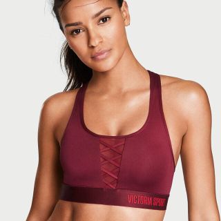 ヴィクトリアズシークレット(Victoria's Secret)のVSシースルー×レースアップスポーツブラ(desire)(ブラ)