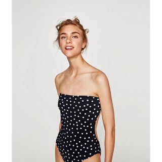 ザラ(ZARA)のZARA ベアトップ水着  S(水着)