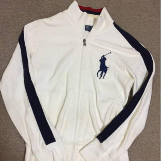 POLO RALPH LAUREN(ポロラルフローレン)の本物ラルフローレンの白ビックポニーのジップアップジャケットＳ  メンズのジャケット/アウター(その他)の商品写真