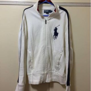 ポロラルフローレン(POLO RALPH LAUREN)の本物ラルフローレンの白ビックポニーのジップアップジャケットＳ (その他)