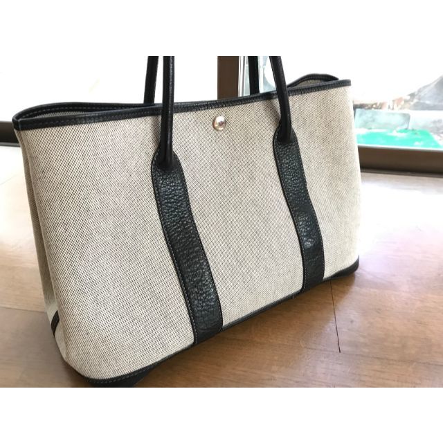 ☆美品☆エルメス☆ガーデンパーティPM☆⬜︎G☆グレー