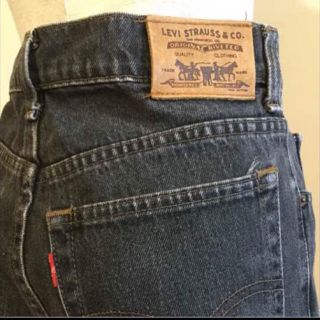 美品 90´s ビンテージ Levi´s 626 ブラックデニム レザーパッチ-