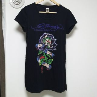 エドハーディー(Ed Hardy)の★Ed Hardy  ロング丈Tシャツ  M size ★(Tシャツ(半袖/袖なし))