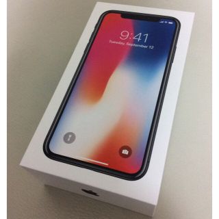 アップル(Apple)の【新品未使用】 即発送 iphonex 本体 simロック解除済(スマートフォン本体)