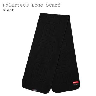 シュプリーム(Supreme)の【即日発送可】Supreme Polartec Logo Scarf 黒(マフラー)