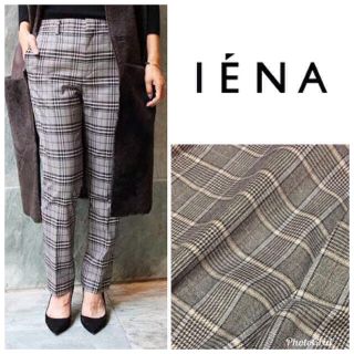 イエナ(IENA)のイエナ ウールチェックスティックパンツ(クロップドパンツ)