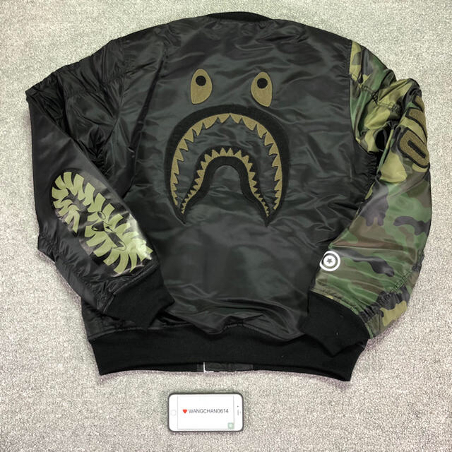 BAPE x UNDEFEATED SHARK MA-1 JACKET