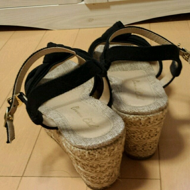 厚底サンダル♥黒 レディースの靴/シューズ(サンダル)の商品写真
