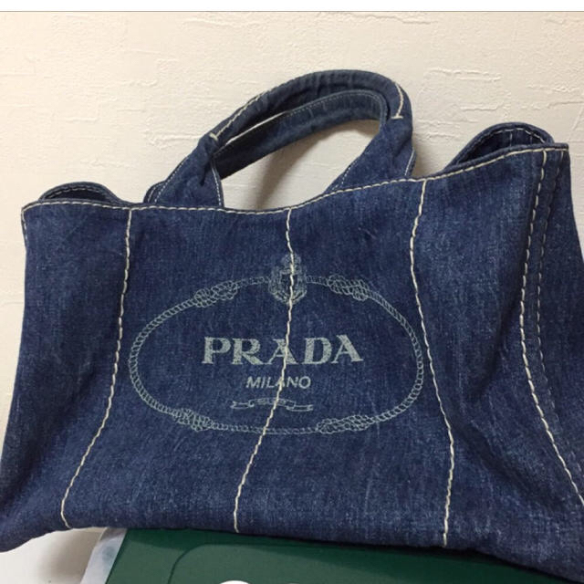 春新作の PRADA - カナパ プラダデニム トートバッグ 春新作の PRADA - カナパ プラダデニム トートバッグ