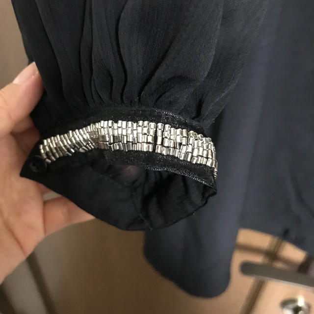 ZARA(ザラ)のZARA♡新品 ワンピース ビジュー 黒 レディースのワンピース(ミニワンピース)の商品写真