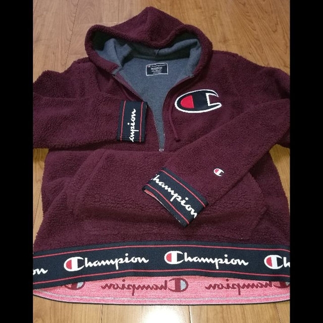 Champion(チャンピオン)のchampion (チャンピオン)　シェルパ　フリース　ハーフジップ　フーディー メンズのトップス(スウェット)の商品写真