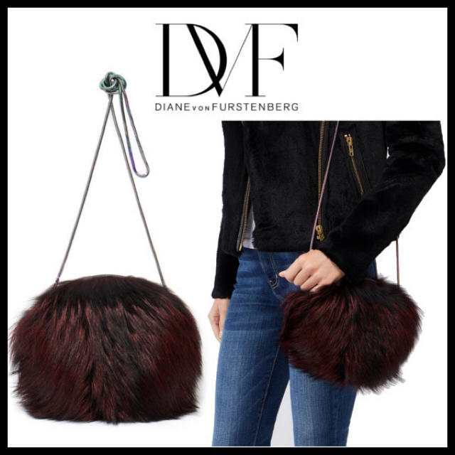 未使用タグ付き fox fur bag フォックスファーミニバッグ