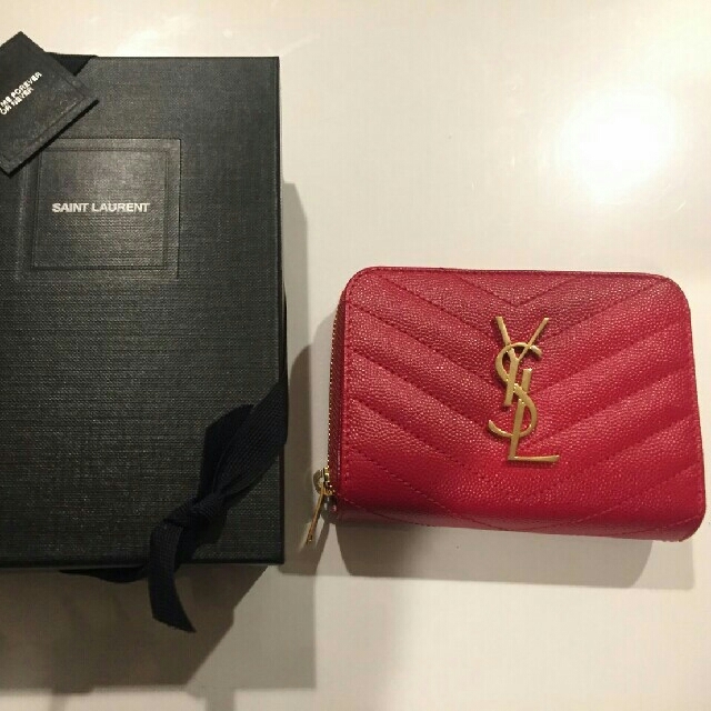 高質 Saint Laurent 【a☆】サンローラン 二つ折り財布 財布