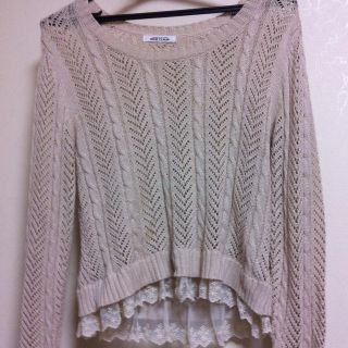 ナイスクラップ(NICE CLAUP)のレースが可愛いトップス(Tシャツ(長袖/七分))