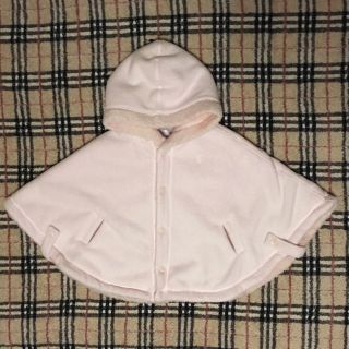 ラルフローレン(Ralph Lauren)のラルフローレン♡リバーシブルポンチョ♡12M♡80♡薄ピンク♡女の子♡防寒♡(その他)