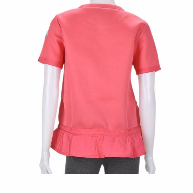 MONCLER(モンクレール)のモンクレール  Tシャツ フリル ピンク レディースのトップス(Tシャツ(半袖/袖なし))の商品写真