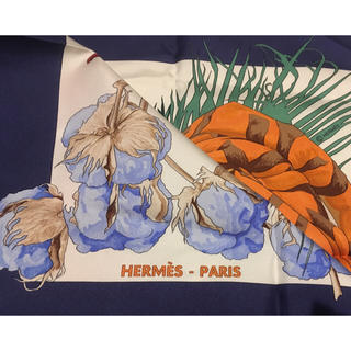 Hermes - 未使用 超美品 人気のネイビー エルメス スカーフ カレの通販