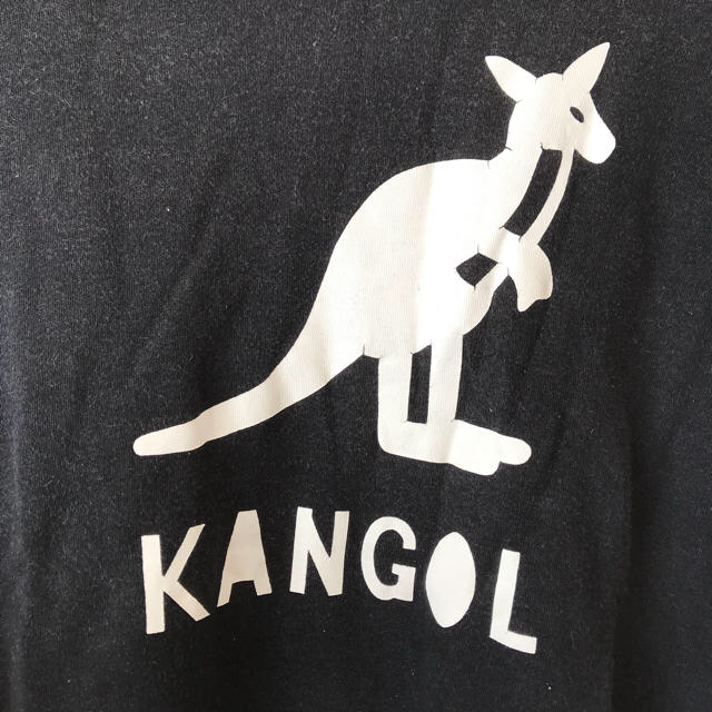 KANGOL(カンゴール)の【古着】カンゴール KANGOL 黒 ロンT  レディースのトップス(Tシャツ(長袖/七分))の商品写真