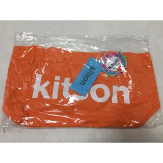 キットソン(KITSON)のkitson キャンバストートバッグ オレンジ Sサイズ《新品未使用》(トートバッグ)