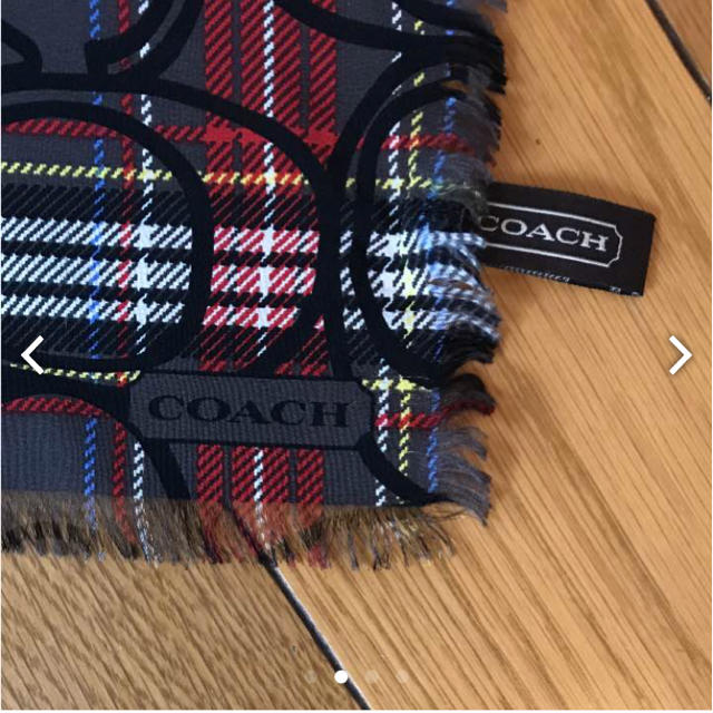 COACH(コーチ)の美品 コーチ シルクスカーフ レディースのファッション小物(バンダナ/スカーフ)の商品写真