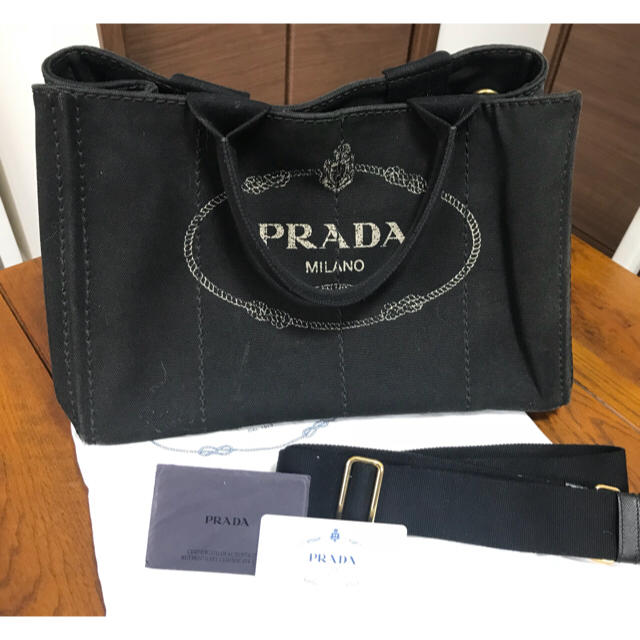 PRADA - プラダ カナパ デニム ブラックM 正規品の通販 by miyu
