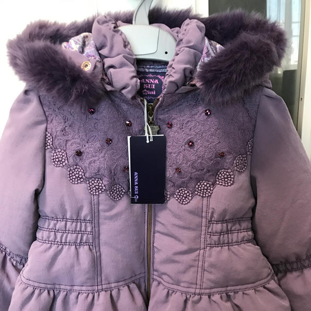 ANNA SUI mini(アナスイミニ)のアナスイ ミニ ダウン 新品 未使用 タグ付き キッズ/ベビー/マタニティのキッズ服女の子用(90cm~)(コート)の商品写真