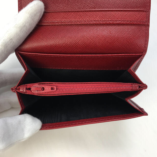 PRADA プラダ コイン&カードケース レザー レッド - 財布