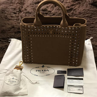 プラダ(PRADA)の☆PRADA カナパトート ビジュー付き 希少カラー 新品☆(ハンドバッグ)