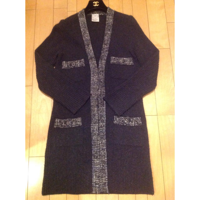豪華ラッピング無料 CHANEL CHANELカシミアロングカーデガンコート40 '07A - カーディガン 豪華ラッピング無料 CHANEL CHANELカシミアロングカーデガンコート40 '07A - カーディガン