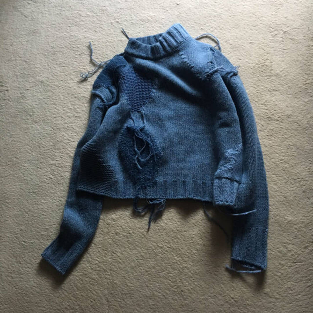 Acne Studios パッチワーク ニット ダメージ加工 アクネ Acne Studios パッチワーク ニット ダメージ加工 アクネ