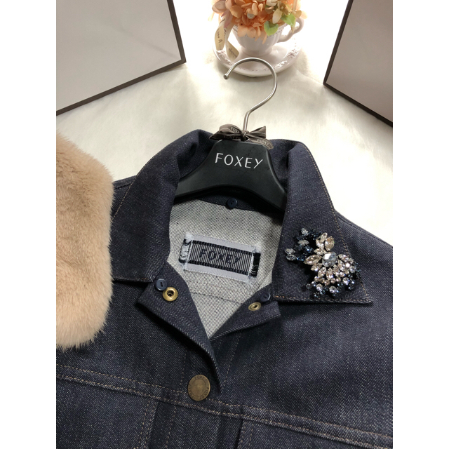 FOXEY - フォクシー デニムジャケット Jacket Mink.GJ 希少42の通販 by