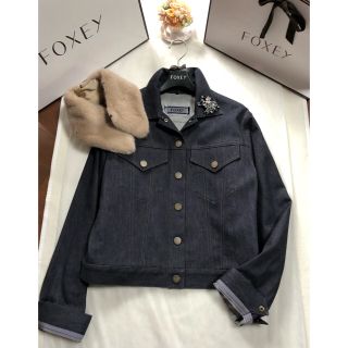 フォクシー(FOXEY)のフォクシー デニムジャケット Jacket Mink.GJ   希少42(Gジャン/デニムジャケット)