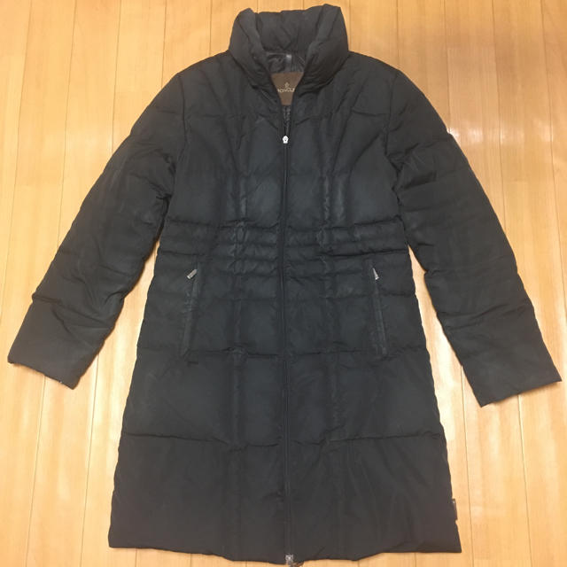 MONCLER - モンクレール 茶タグ サイズ0 レディース ダウン 黒 ロング