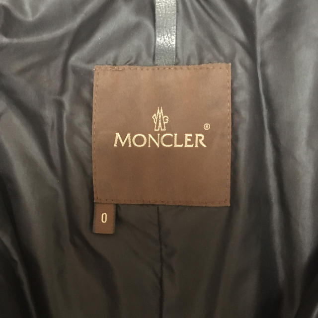 MONCLER - モンクレール 茶タグ サイズ0 レディース ダウン 黒 ロング