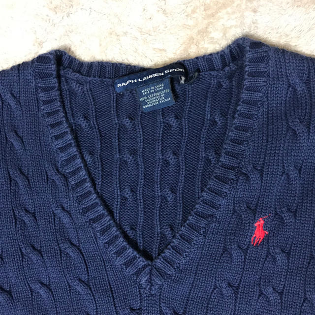 Ralph Lauren(ラルフローレン)のvintage Ralph lauren コットン ニット セーター レディースのトップス(ニット/セーター)の商品写真