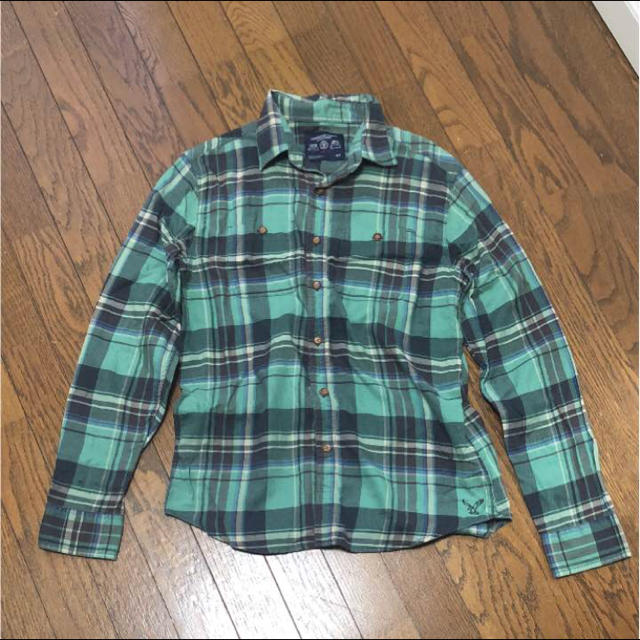 American Eagle(アメリカンイーグル)のアメリカンイーグル チェックシャツ 緑 メンズのトップス(シャツ)の商品写真
