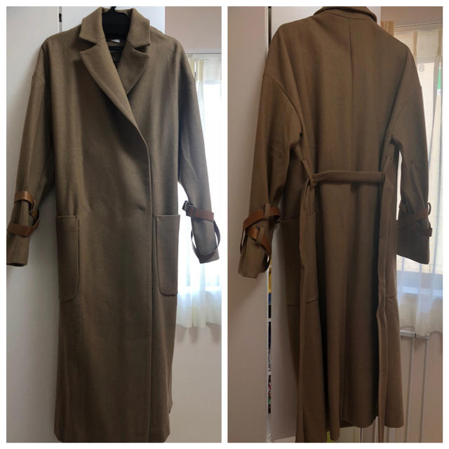 Ameri VINTAGE(アメリヴィンテージ)の【新品】Amerivintage THIN CROSS BELT COAT  レディースのジャケット/アウター(ロングコート)の商品写真