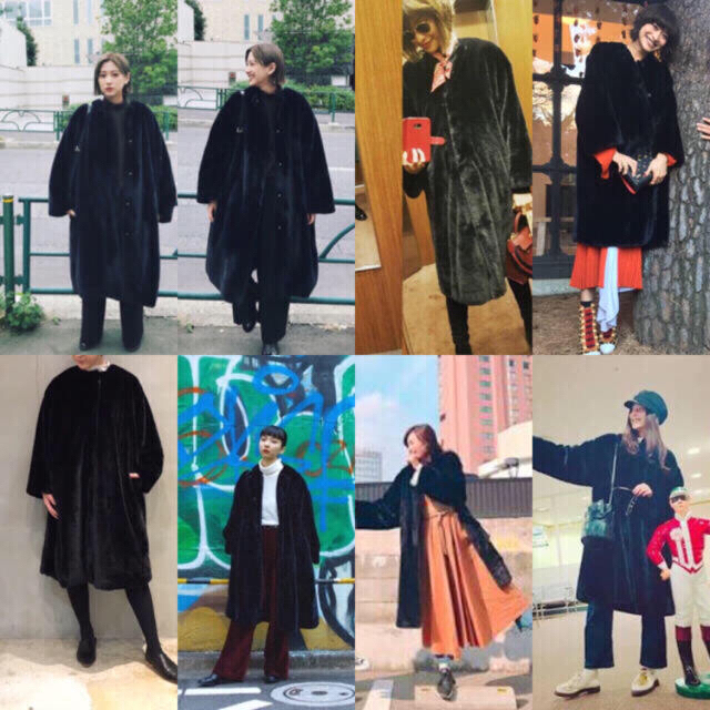 STUDIOUS(ステュディオス)のCLANE♡LICO FUR COAT♡BLACK 佐々木希 大政絢 山田優私物 レディースのジャケット/アウター(毛皮/ファーコート)の商品写真