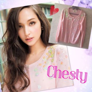 チェスティ(Chesty)のChesty♥︎お花スパンコールカーデ(カーディガン)