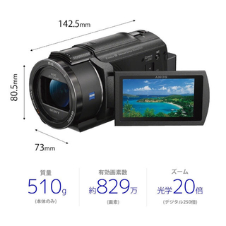 ソニー(SONY)のSONY ビデオカメラ FDR-AX40 ブラック 4K 64GB (ビデオカメラ)
