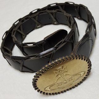 希少デザイン♡ヴィヴィアンウエストウッド オーブ ゴールド金具 レザー ベルト