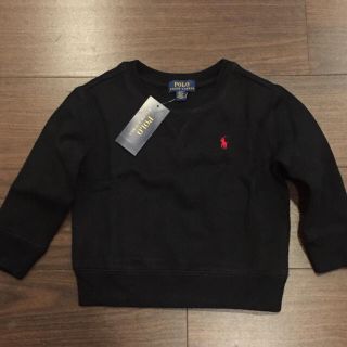 ラルフローレン(Ralph Lauren)の【新品☆2T(95)】ラルフローレン 黒 裏起毛トレーナー (ニット)