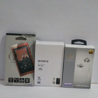 ウォークマン(WALKMAN)の新品 ウォークマン NW-A35 イヤホン 保護フィルム セット(ポータブルプレーヤー)