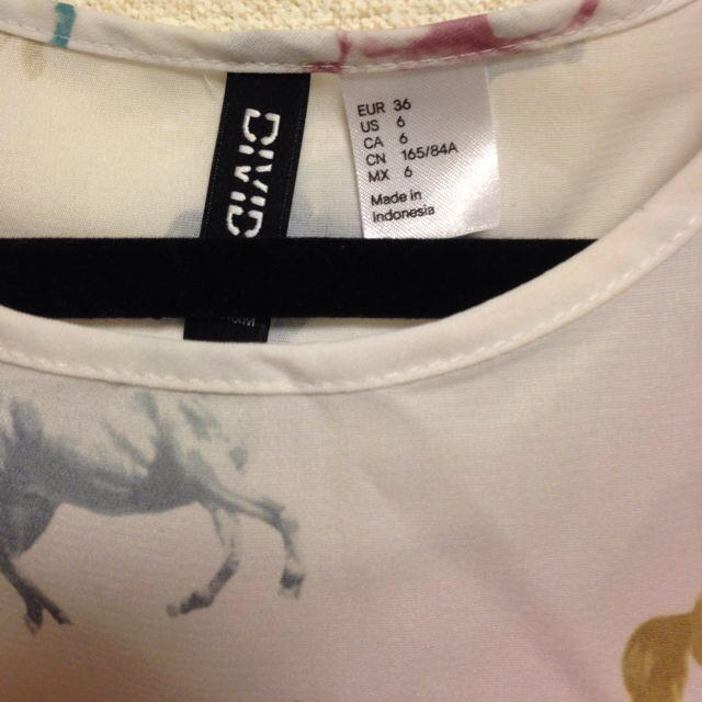H&M(エイチアンドエム)のユニコーン柄♡カットソー レディースのトップス(カットソー(半袖/袖なし))の商品写真