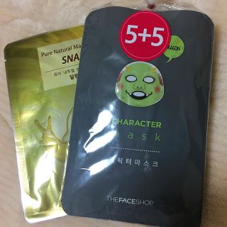 ザフェイスショップ(THE FACE SHOP)のキャラクターマスク10枚+1枚(パック/フェイスマスク)