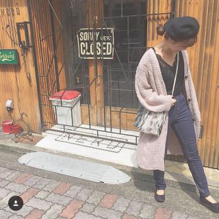 フーズフーチコ(who's who Chico)のlong nit cardigan(カーディガン)