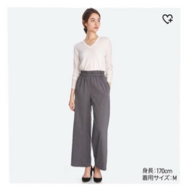 UNIQLO(ユニクロ)のギャザーワイドパンツ レディースのパンツ(バギーパンツ)の商品写真