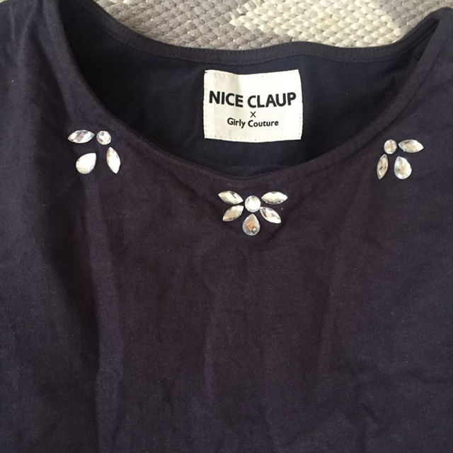 one after another NICE CLAUP(ワンアフターアナザーナイスクラップ)の着画あり★美品★NICE CLAUPのレイヤードワンピース レディースのワンピース(ひざ丈ワンピース)の商品写真