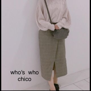 フーズフーチコ(who's who Chico)の新品❁﻿フーズフーチコ グレンチェック タイトスカート(ロングスカート)